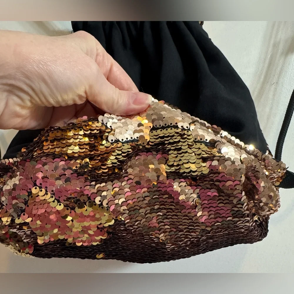 Gold Sequin Backpack